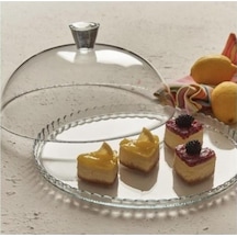 Cam Ayaksız Pasta Servis Kapaklı Patisserie Sade 95198