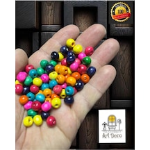 200 Adet 8mm Premium Kalite İthal Ahşap Boncuk