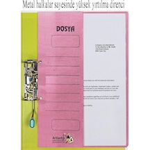 Yarım Kapak Telli Dosya Pembe Karton 10 Adet Karton Yarım Kapaklı Kapsüllü Dosya A4 Boy 24x32 Cm Klasör İçin Büro Ofis