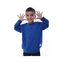 Erkek Çocuk Lacivert Sweatshirt %100 Pamuk 12 Ay 5 Yaş Rahat Kalıp Basic Günlük Üst Lacivert