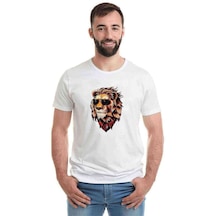 Old Skull Leon Aslan Baskılı Beyaz Erkek Tshirt