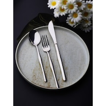 Anka 6 Kişilik 18 Parça Tatlı Çatal Kaşık Bıçak Takımı Metal