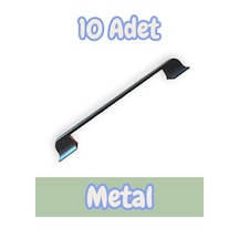 Beta Çizgili Antrasit Alüminyum Metal Lüks Modern Mobilya Çekmece Mutfak Dolabı Kulpu 160mm-192mm 10 Adet Antrasit