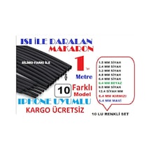 Isıyla Daralan Makaron Kablo Seti Kablo Tamir 10 Lu Renkli Set