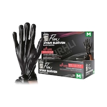 4 Adet Flex Pudrasız Eldiven M Boy 100'lü Siyah