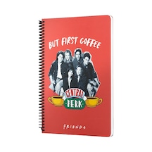 Mabbels Spiralli Defter Friends Central Perk But First Coffee Kırmızı 80 Yp 17x24 Dft-388456 Çok Renkli