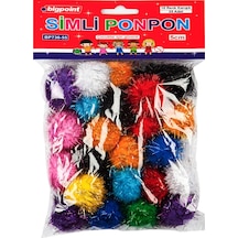 Bigpoint Renkli Ponpon Simli 5 Cm 10 Renk - 25'Li Poşet