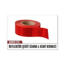 Reflektör Şerit Kırmızı 55mm X 45 Metre Ce Standartına Uygun Aem 191751