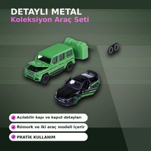 Mercedes Lisanslı 1:64 Ölçekli 19 Cm Amg Deluxe Die-cast Römorklu Araç Seti - 1 Adet Rastgele Model