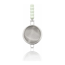 Bubble Metal Çay Süzgeci Boncuk Saplı İnce Gözenekli Çay Ve Bitki Çayı Süzgeci Gri