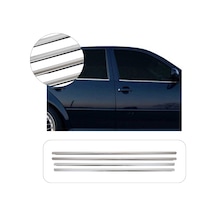 Volkswagen Golf 4 Uyumlu 1998-2004 Krom Cam Çıtası 4 Parça Paslanmaz Çelik