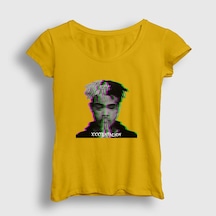 Presmono Kadın Pray Xxxtentacion T-shirt Sarı