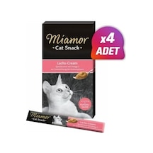 4 Adet - Miamor Cream Somonlu Kedi Ödülü 6x15 Gr