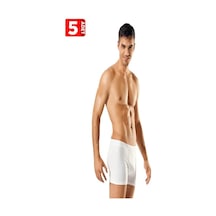 Tutku Erkek 5'Li Paket Likralı Boxer Siyah-Beyaz-Gri 001