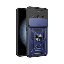 Realme 11 Pro Kılıf Pars Lens Yüzüklü Silikon - Lacivert