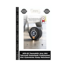 Aps-03 Taşınabilir Araç Akü Takviyeli Powerbank Fonksiyonel Alet Aydınlatma Kamp Malzemesi