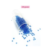 Dökme Cam Kum Boncuk 8/0 3 Mm - 20 Gram - Şeffaf Açık Mavi - Bnc163