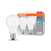 Base Classic A60 8.5w Filaman E-27 Led Ampul 2li Paket - Sarı Işık Sarı Işık E27 Led Ampul 500-1500