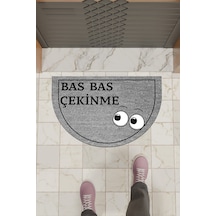 Rugmood Modern Dijital Paspas Gri Bas Bas Çekinme Paspas - Kapı Önü Paspası