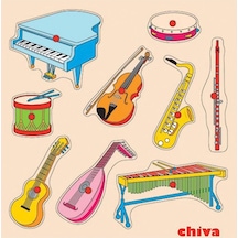 1004-cs , Müzik Aletleri Ahşap Puzzle