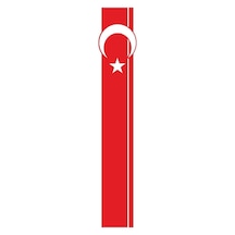 Ay Yıldız Oto Kaput Şerit Sticker Kırmızı 120 X 20 Cm