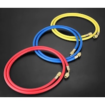 Gaz Şarj Hortumu R134-R22-R404 180Cm Gaz Doldurma Hortumu 3 Adet