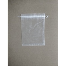 10 Adet Şeffaf Bez Kına Düğün Mevlüt Sünnet Hediye Kesesi Kese Çanta 18 Cm X 13 Cm