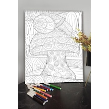 Mantar 40x30cm Çocuklar Için Özel Boyanabilir Tablo Mandala Tablo Kalem Hediyesi Yoktur.