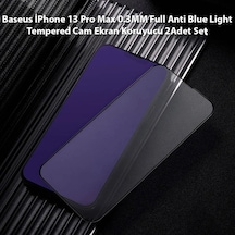 Baseus İphone 13 Pro Max 0.3mm Full Çerçeve Cam Ekran Koruyucu 2 Adet Set- 5775 Mh-hs9368-2920