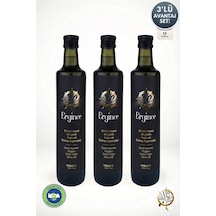 Ergince Organik Erken Hasat Natürel Sızma Zeytinyağı Soğuk Sıkım 0,2 Asit Premium Lezzet 3x500 Ml