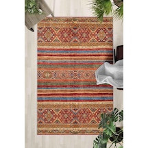 Kaymaz Taban Yıkanabilir Halı Mutfak, Salon, Yatak Odası İçin Modern Dijital Baskı Halı Slnhalı83 - 338 Çok Renkli