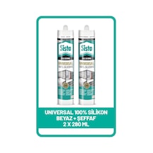 Sista Universal Silikon, Beyaz + Şeffaf, 2 X 280 Ml