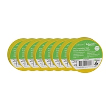 Schneider 2420101 8 Adet 19mm X 20 Metre Sarı İzole Elektrik Bant