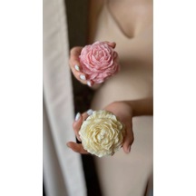 Bernami Mumluk Şamdanpinterest Pembe - Sarı 2 Adet Şakayık Dekoratif Model Kokulu Mum Diğer