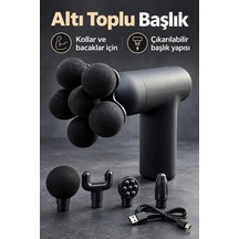 Tabancası 5 Değiştirilebilir Başlıklı Şarjlı Siyah Aleti