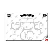 Honda Civic Ls Manuel 2001- 2006 Torpido Konsol Trim Göğüs Maun Kaplama Set 10 Parça Gümüş