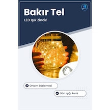 Bakır Tel Dekoratif Aydınlatma Günışığı Led Işık Zinciri Ortam Sü