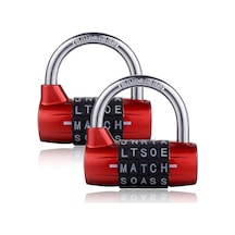 2 Paket Asma Kilit 5 Harfli Kelime Kilidi, 5 Haneli Kombinasyon Kilidi, Spor Salonu Dolabı Kilidi, O