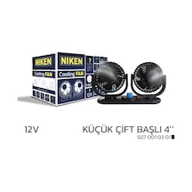 Araç Içi Vantilatör Küçük Çift Başlı 12v 4 İnç Üniversal Niken