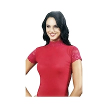 Saklımoda Şahinler Kadın Boğazdan Yarım Kol Atlet B408 Ekru
