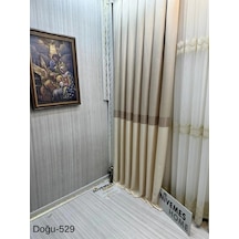 Nivemeshome Doğu Krem Ft671536 V-529 1/3 Sık Pileli Fon Perde Apm