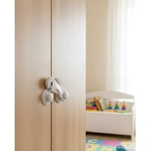 4 Adet Çocuk Güvenliği Dolap Kilidi Yapışkanlı Pratik Kullanım Ev İçi Koruma Mh-hs1175-5726 Diğer