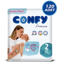 Confy Premium Bebek Bezi 2 Numara Mini 3 - 6 Kg 120 Adet
