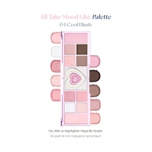 Çok Fonksiyonlu Makyaj Paleti Perıpera All Take Mood Like Palette 04 Cool Blush Night Peri 04