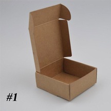 10 Adet Hediye Küçük Karton Şeker Kraft Kağıt Kare El Yapımı Kutu Paketi Ambalaj 1
