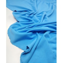 Tatlı Canlı Mavi 2 İplik Penye Kumaş Pamuklu Yumuşak Sweatlik & Elbiselik En: 170cm-11846