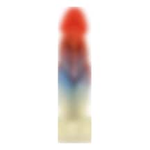 Zaga Oyun Renkli Spiral Tasarımlı Fantasy Dildo Yumuşak Silikon, Gerçekçi Dokulu