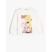 Koton Kız Çocuk Sweatshirt Ekru 5wkg10335ak 25ky59003245 Y5915 Ekru