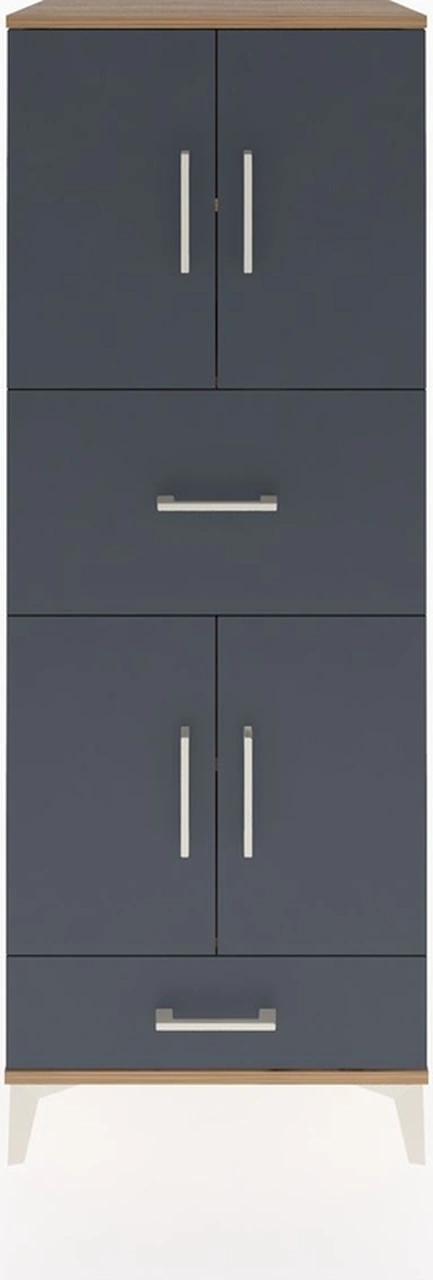 Hyperion Dolap 4 Raflı 2 Çekmeceli 4 Kapaklı 60x44x163 Çam-an... Çam