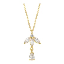 Milena Kolye 718949 Gold Gümüş